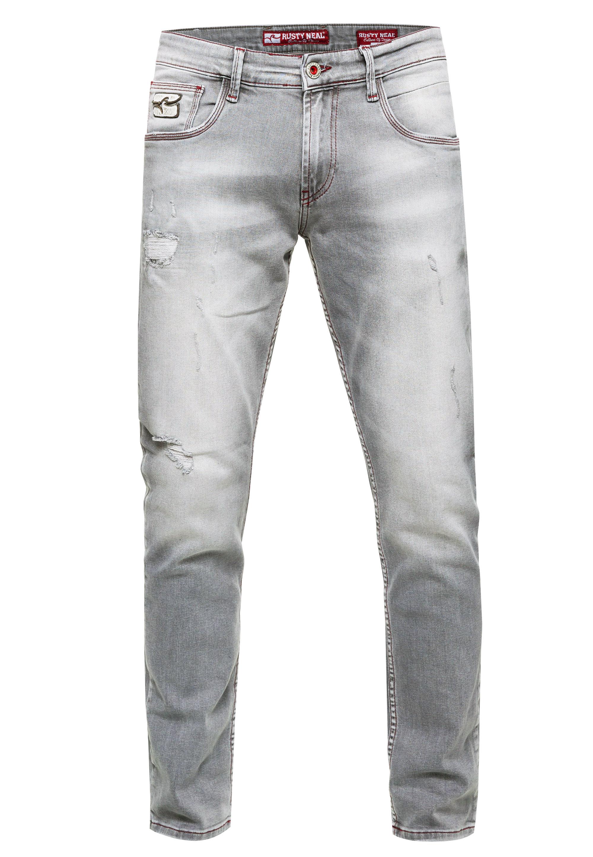 Jeansbroek "TORI" slim fit destroyed denim