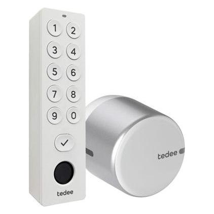 Tedee Go 2 Aluminium mit Keypad Pro (Elektronische Zahlenkombination, Fingerabdruck) (SET GO 2 ALU SI KEYPAD PRO)
