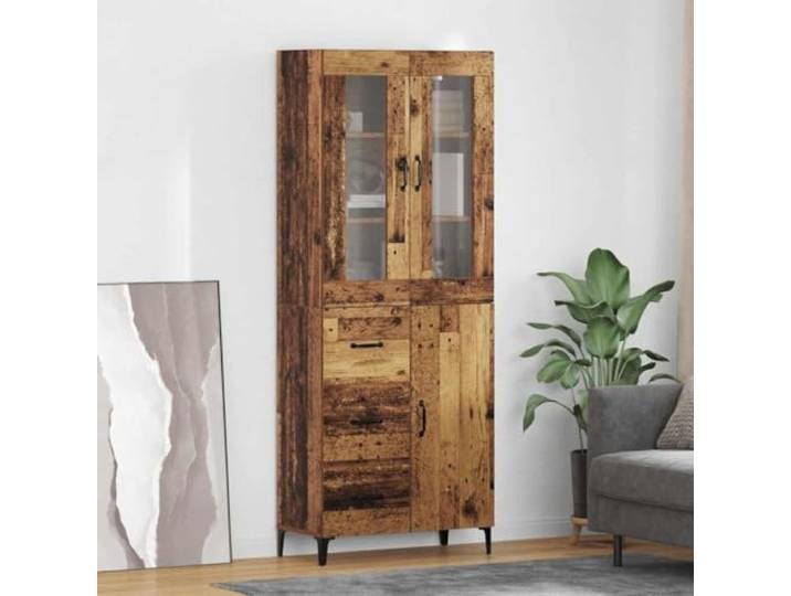 HEFZGDB Modernes Highboard mit wandmontiertem Design und minimalistischer Wandschrank Stil aus Holzwerkstoff - Wandmontierter Aufbewahrungsschrank für Wohnräume als praktischer Highboard