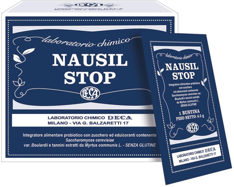 DECA LABORATORIO CHIMICO Srl Deca - Nausil Stop 12 bustine da 6.5g Integratore Probiotico