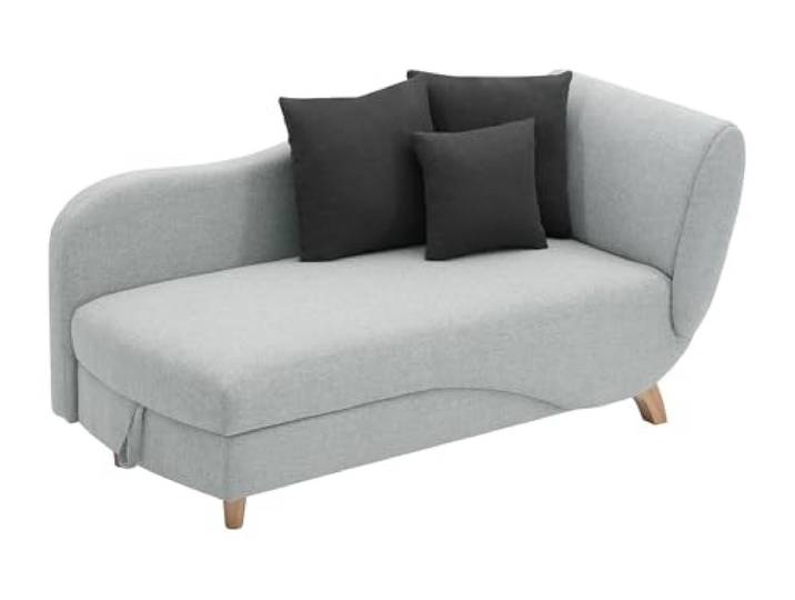 Vente-unique Recamiere mit Schlaffunktion & Stauraum - Ecke rechts - Stoff - Hellgrau - Penelope
