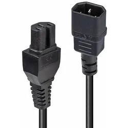 Lindy 30314 Stromkabel Schwarz 2 m C14-Koppler C15-Koppler
