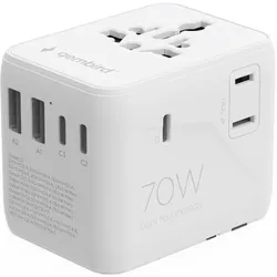 Gembird, Reiseadapter, Other Computer Accessory Adapteris universal travel adapter 70W White