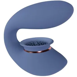 Innovation, Vibrator, Twitch 3 - Rechargeable Vibrator & Suction - Silicone - 10 Speed - Blue/Grey