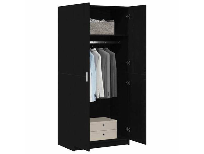 PROMOTION Armoire Noir Chêne 80x51x180 cm - Bois d - MODERNE Armoire - Chêne noir - 80x50 5x180 cm Bois d'ingénierie 47326