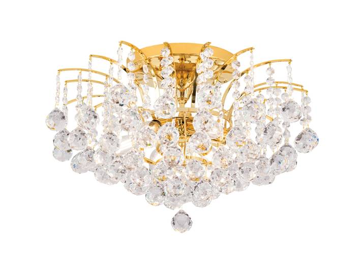 Briamond Deckenlampe Sheraton gold Messing/Kristall B 52 cm