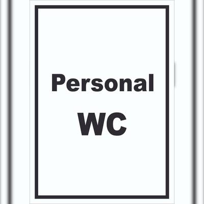 HB-Druck Personal WC Schild mit Text hochkant A5 (148x210mm)