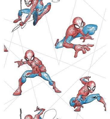 York Wallcoverings Spider-Man Fracture Blue & Grey Wallpaper