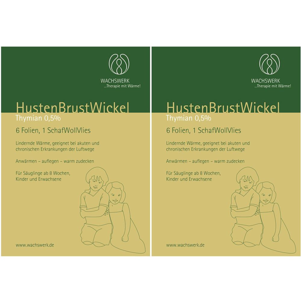 2x Husten Brust Wickel Thymian 0,5% 2x6 St Folie