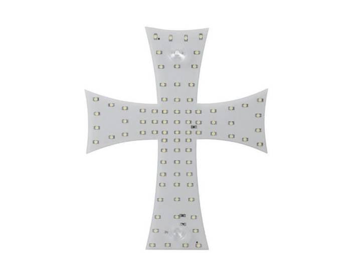 12-24V Croix Lumineuse 84 LED Couleur Blanc Decoration Parebrise Camion Voiture