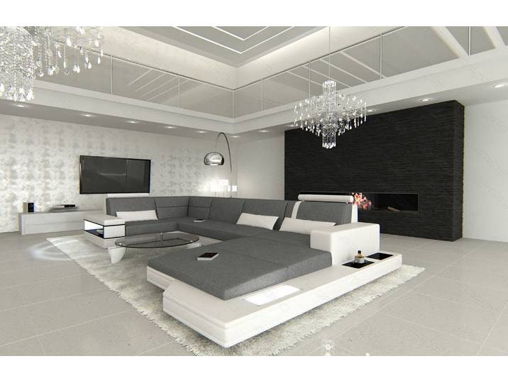 Stoff Wohnlandschaft Messana U-Form
