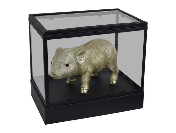 Loft42 Displaybox Vitrine Schwarz, Metall, 30x27x20 cm, Dekoration, Dekofiguren & Skulpturen, Skulpturen