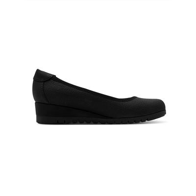 Ballerina JANA, Damen, Gr. 40, schwarz, Lederimitat, Schuhe Ballerina