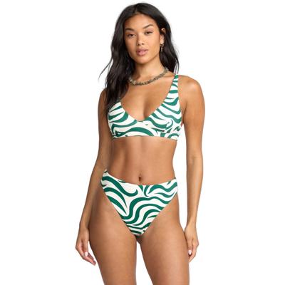 Bikini-Hose BILLABONG "All The Waves Hi Maya", Damen, Gr. XS, grün (evergrün), Obermaterial:78% Polyamid, 22% Elasthan., Badehosen Bikini-Hose