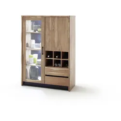 Vaja Möbel Highboard CALABRIA mit 2 Türen/ 2 Schubladen und Weinregaleinsatz