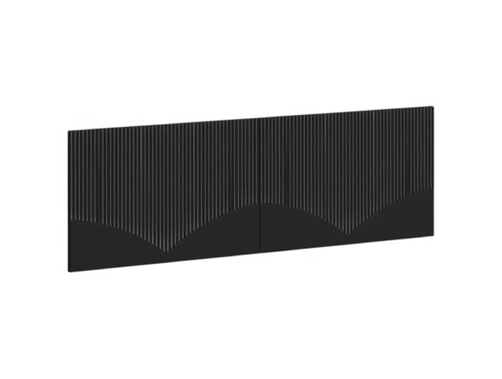 Makastle Wandmontiertes Kopfteil Schwarz 160x50 cm Holzwerkstoff