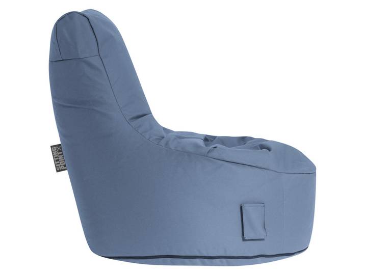 Outdoorsitzsack, Blau, Uni, 300 l, Füllung: Polystyrol, 65x90x95 cm, Bezug abnehmbar und waschbar, Outdoor, wasserabweisend, Wohnzimmer, Sessel, Sitzsäcke, XXL Sitzsäcke