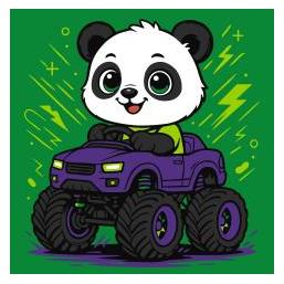 Ideyka Malen nach Zahlen - Panda im Auto (Kinder) (66128849)