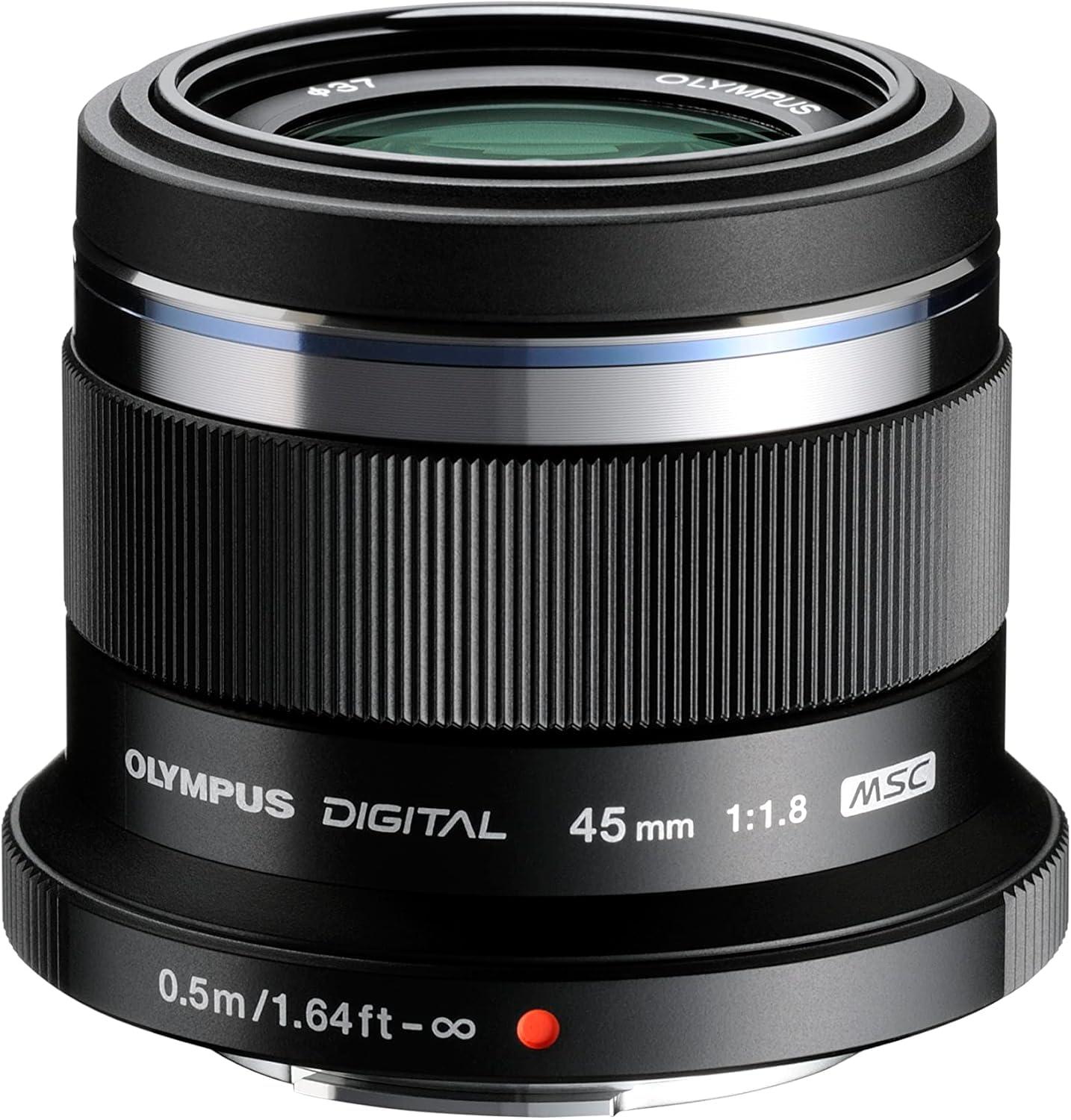 Objektiv für Porträtaufnahmen - Blende F1.8 - Schwarz - Micro Four Thirds (MFT) - Entspricht einer Brennweite von 90 mm, ideal für Porträts und Videos