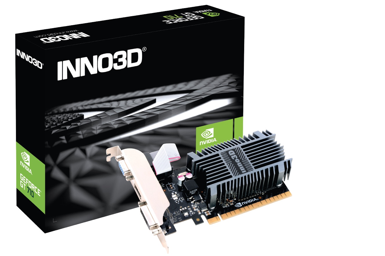 INNO3D GeForce GT 710 LP VGA/DVI/HDMI Grafikkarte 2 GB Passiv
