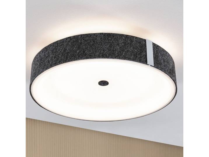Malika LED Deckenleuchte 3-Step-Dim Anthrazit - Paulmann - Wohnzimmer - Modern - Stoff / Textil - Einflammig
