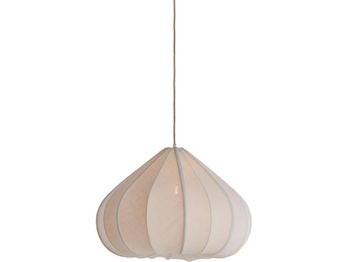 Suspension - blanc - Zubeda - textile - Ø 58cm - E27 - 2978943 - Light & Living