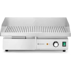 Hendi, Elektrogrill, Gerillte Grillplatte,, Budget Line, 220-240V/3000W, 550x430x(H)240mm (3 kW)