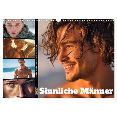 Sinnliche Männer (Wandkalender 2027 DIN A3 quer), CALVENDO Monatskalender