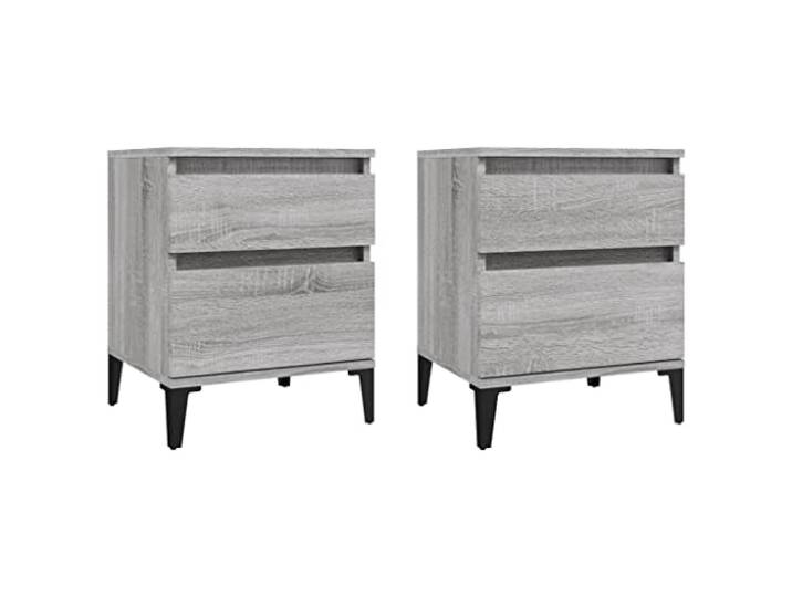 YUTAASU Nachttisch Grau Sonoma 40x35x50 cm Mit Schublade
