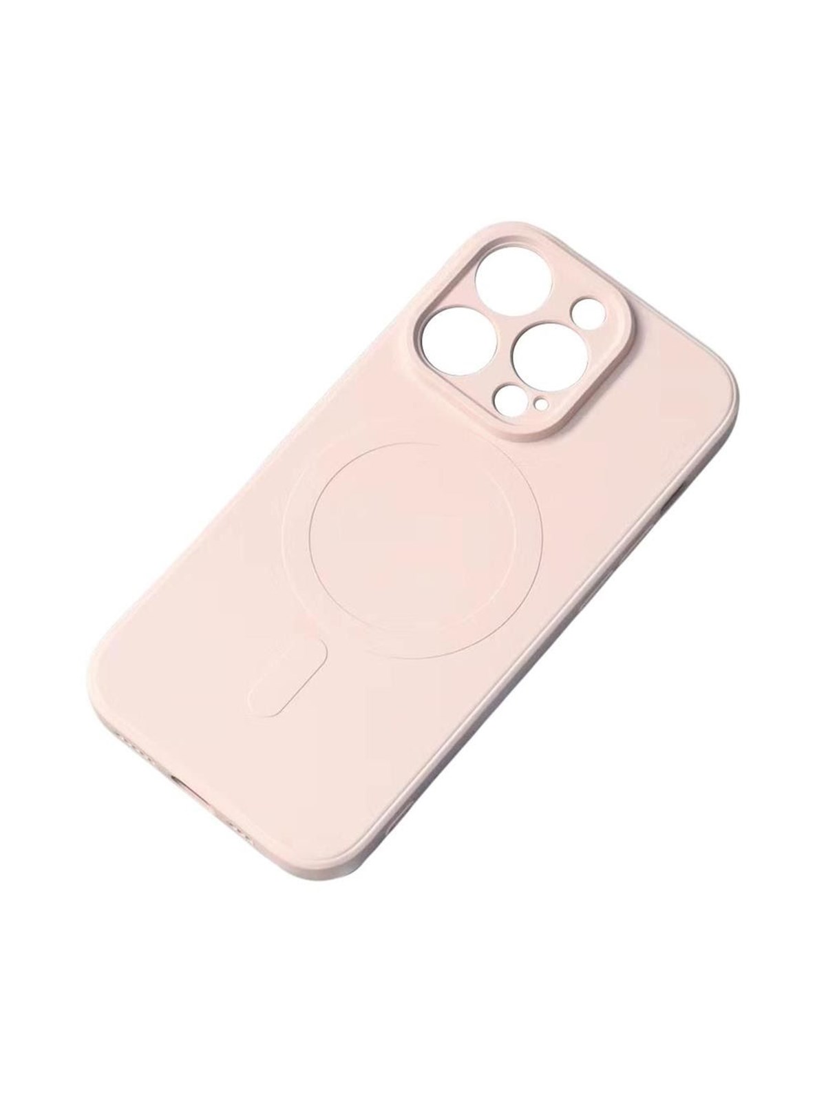 Hurtel MagSafe Compatible Silicone Case for iPhone 15 Pro Max Silicone Case - Cream