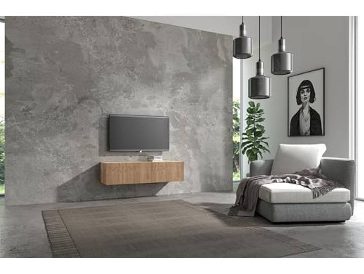 Wuun® TV Lowboard I 100cm-280cmI TV Board hängend Hängeschrank Wohnwand/Somero/Eiche