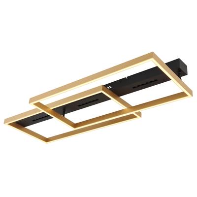 GLOBO LIGHTING LED Deckenleuchte "LUFFY", gold (schwarz), 1 Stk., Leuchten, Deckenlampe/LxBxH: 900x398x102mm/Wohnzimmer/Schlafzimmer/modern, LED Deckenleuchte