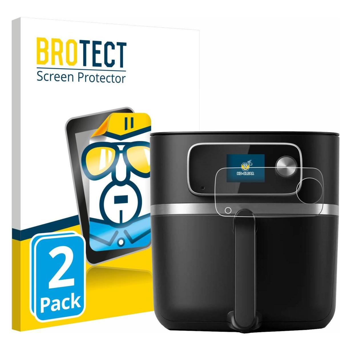 Brotect Schutzfolie für Philips Airfryer HD9880/90 Displayschutz Displayschutzfolie Folie Klar Transparent (1861419)