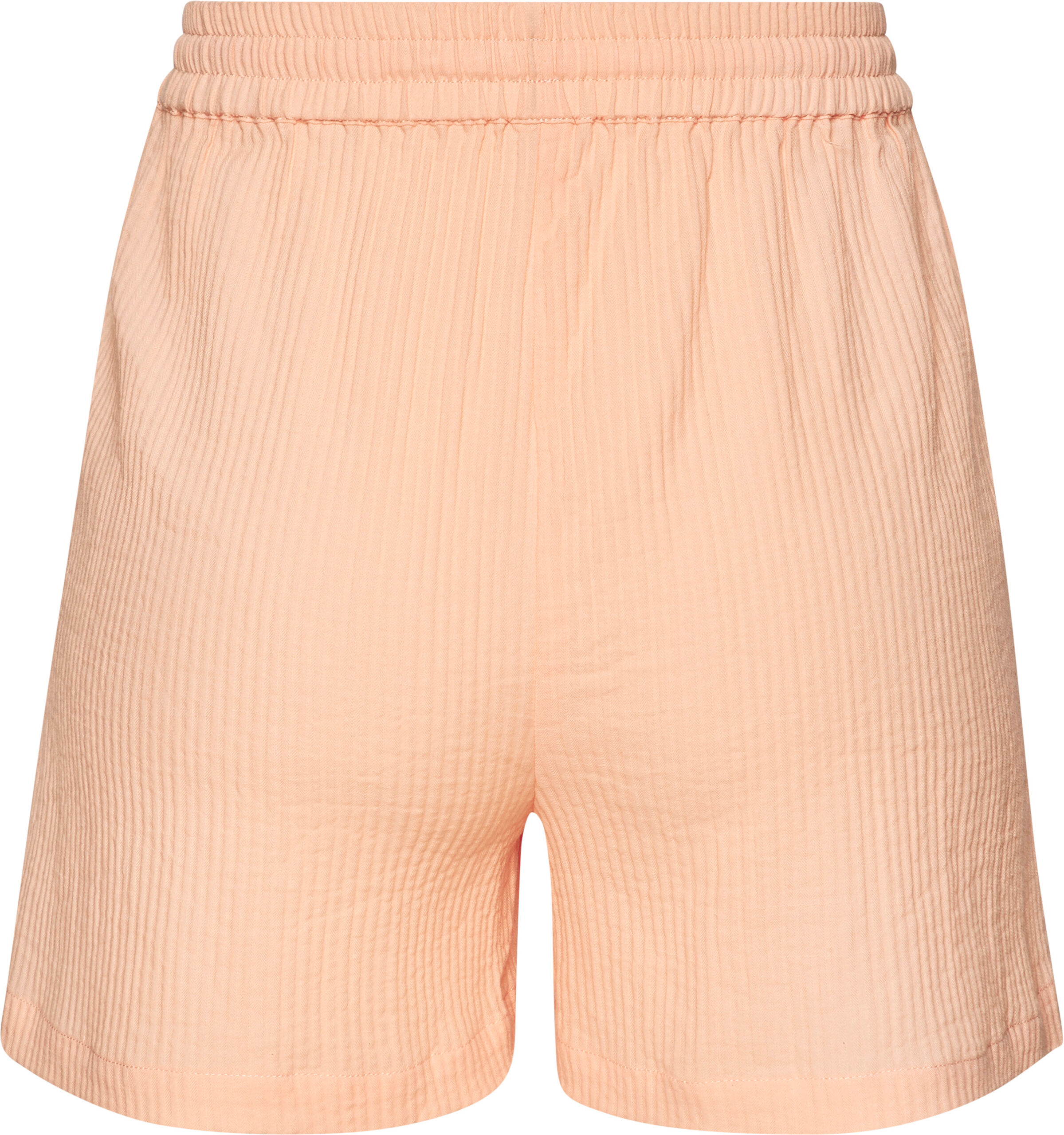 Strandshorts VIVANCE BY LASCANA "mit luftig-leichtem Bein", Damen, Gr. 44, N-Gr, apricot, Web, Obermaterial: 100% Baumwolle, Strukturmuster, unifarben, figurumspielend kurz, Hosen Strandshorts, aus Strukturware, leichte Sommershorts, Strandshorts, Sommerh