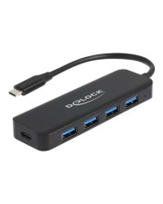 Delock USB Type-C Hub 4 Port 3.2 Gen 1 mit Power Delivery 85 Watt Digital/Daten (64170)