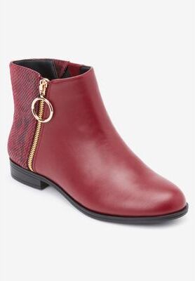 Women's The Addi Bootie by Comfortview in Wine (Size 7 1/2 M)