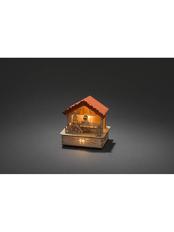 Konstsmide LED-Holzsilhouette in Natur - (B)13 x (H)12,5 x (T)10,5 cm - onesize
