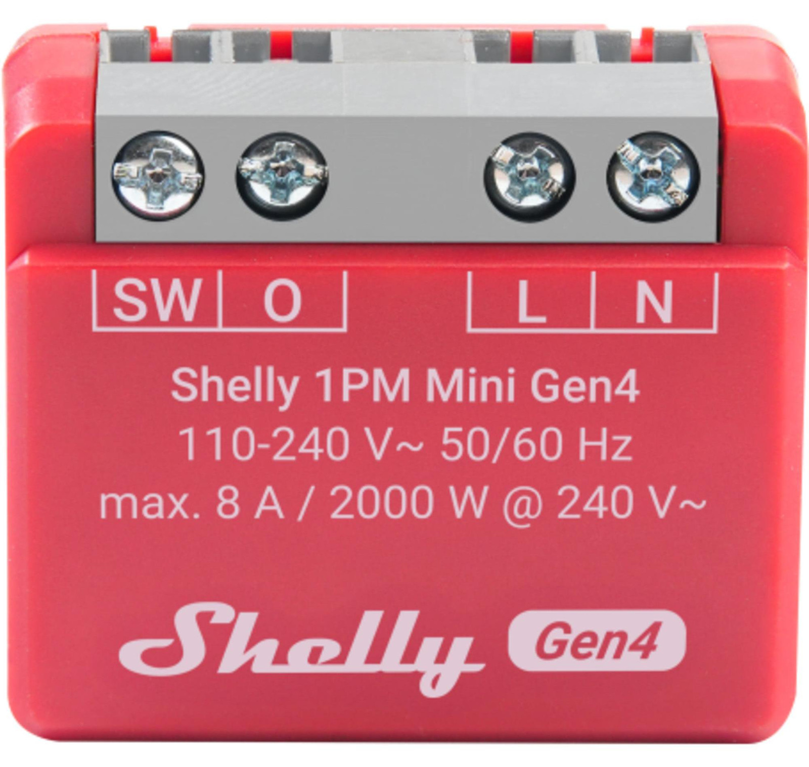 Shelly 1PM Mini Gen4 Rood 2-pack