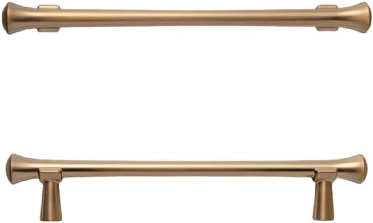 Kastgrepen T Bar Lade Trekkers in Antiek Messing - 128 mm