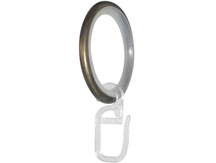 Gardinenring GARESA Ring mit Haken Gr. 1, gold (antikmessingfarben), Ø:20cm, Gardinenbefestigungen, Gardinenring, für Durchmesser bis 20mm, einfache Montage