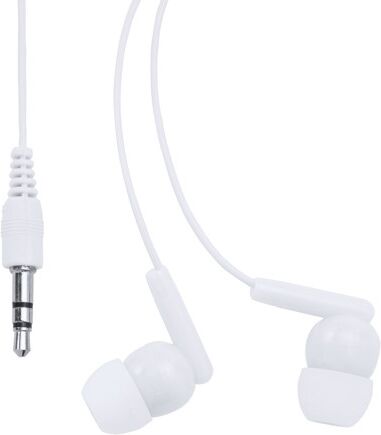 Casque filaire publicitaire avec étui en PVC transparent Punk blanc TAILLE UNIQUE ADULTE