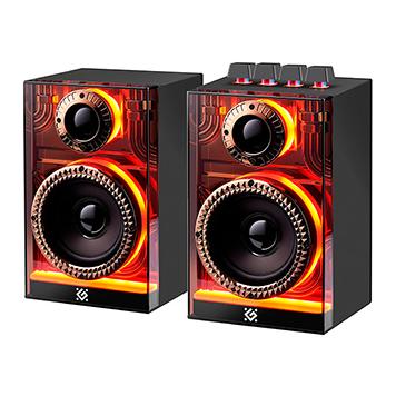 Defender Lautsprechers FUTURO, 2.0, 20W, schwarz, AUX/Bluetooth, Hintergrundbeleuchtung (57385066)