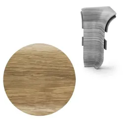 Inner ecke für Sockelleiste Naturel Eiche Bourbon natur, PVC Länge 0,5 cm, Kantenhöhe 56 mm, NATNGTW69