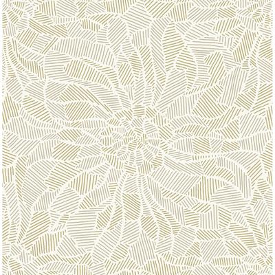 A-Street Prints Daydream Honey Abstract Floral Wallpaper