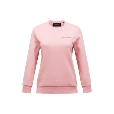 Sweatshirt PEAK PERFORMANCE "W Original Small Logo Crew", Damen, Gr. XL, rosa, 78% Baumwolle, 22% Polyester, unifarben, normal normal, Rundhals, Sweatshirts Sweatshirt, mit sportivem Design