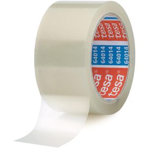 Tesa Packband 64014, PP, transparent, 50mm x 66m, leise abrollbar