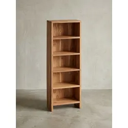 CD-Regal Massivholz 5 Fächer Landhausstil MUMBAI, Akazie 30x17x90 cm