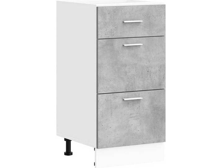vidaXL Armoire basse Lyon gris béton 40x46x81\,5 cm Bois composite