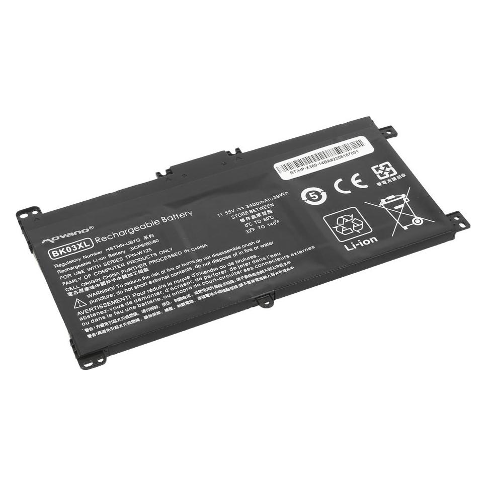 Movano Bateria Bateria BK03XL do HP Pavilion x360 14-BA (3400 mAh) (BT/HP-X360-14BA)