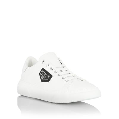 Sneaker PHILIPP PLEIN "Iconic Plein", Herren, Gr. 39, Normalschaft, weiß (01, weiß), Schuhe Sneaker